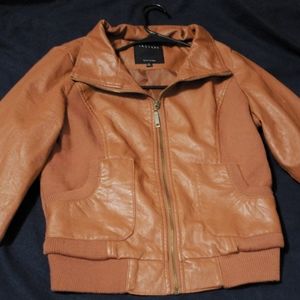 Light brown leather jacket